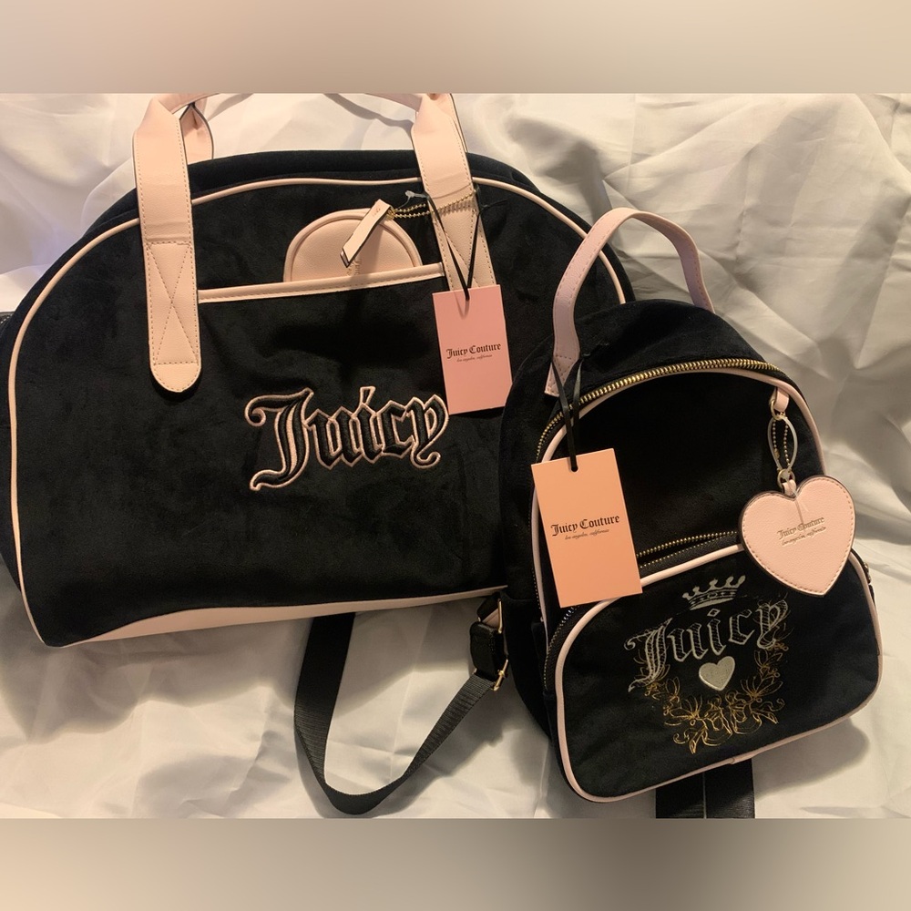 Juicy Couture mini backpack purse and large hand bag